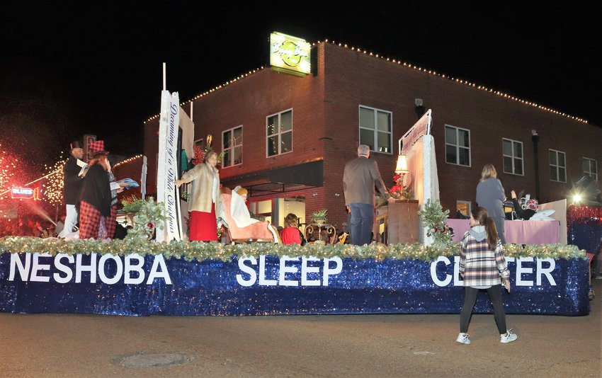 The Neshoba General Hospital Sleep Center float was the overall winner in the annual Christmas Parade Monday night in downtown Philadelphia.